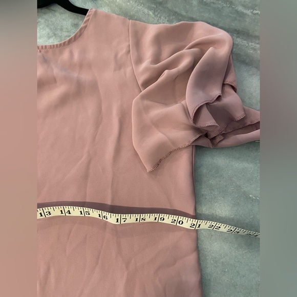 Zenana Premium Size S Dusty Pink Batwing Sleeve Pullover Blouse Pearl Buttons - Picture 11 of 13